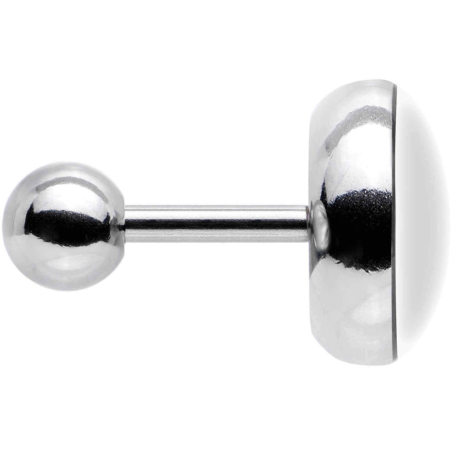 16G Black and White Howling Wolf Tragus Cartilage Earring