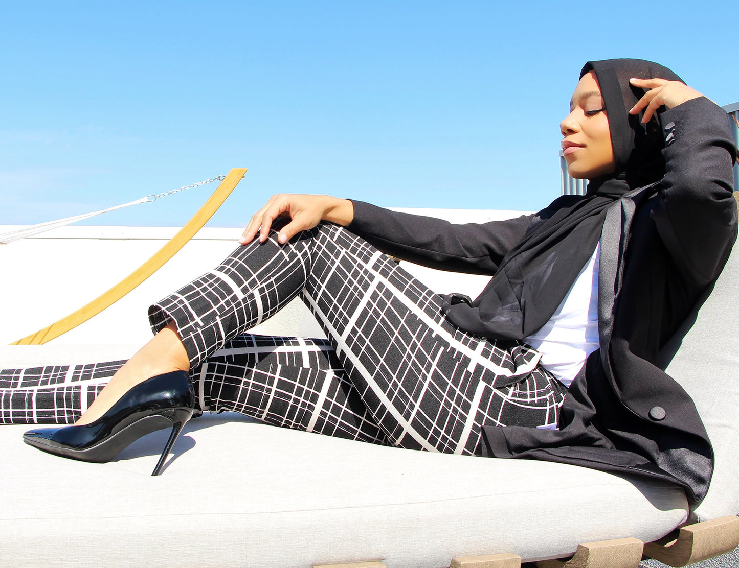 Black Chiffon Hijab