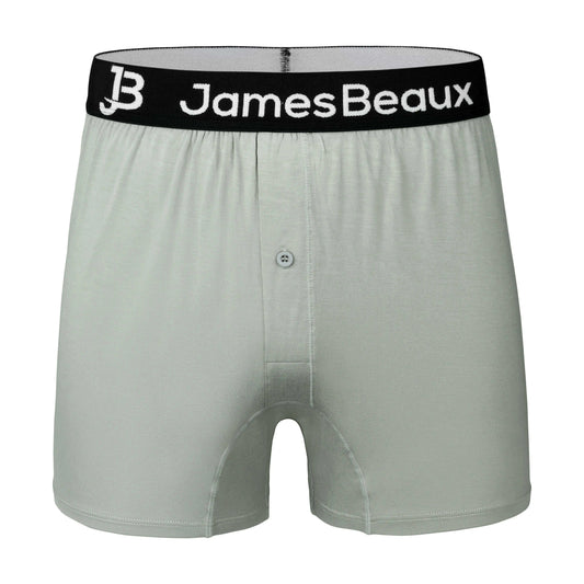 Men's Gray 95% Viscose from Bamboo Boxer Shorts