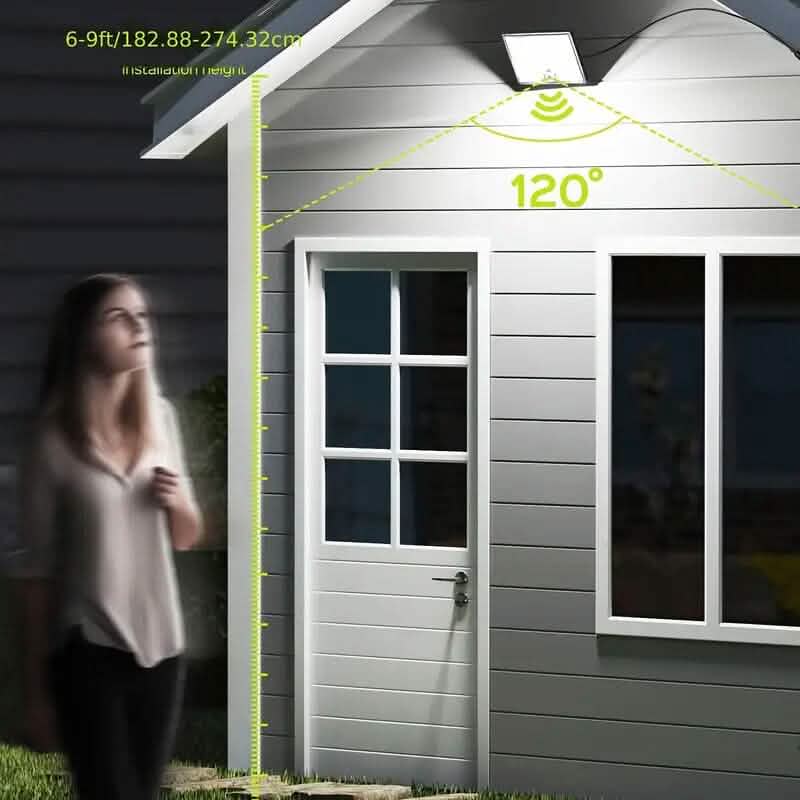 113 LED Cool White Floodlights Solar Motion Sensor Lights