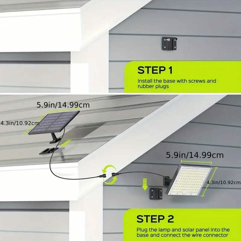 113 LED Cool White Floodlights Solar Motion Sensor Lights