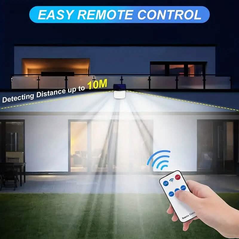 118 LED Solar Motion Sensor Flood Lights with Remote Control