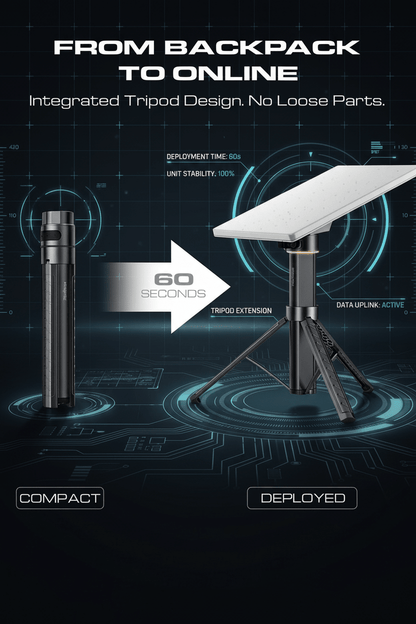 189Wh Portable Power Tripod | Compatible with Starlink Mini Battery Pack