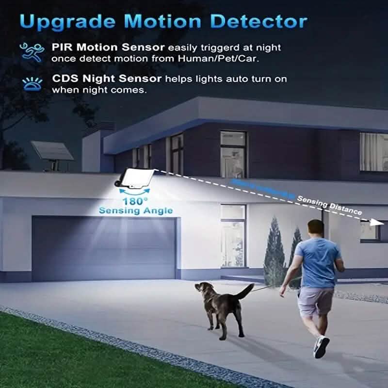 2-Pack: 228 LED Outdoor Split Solar Wall Lights