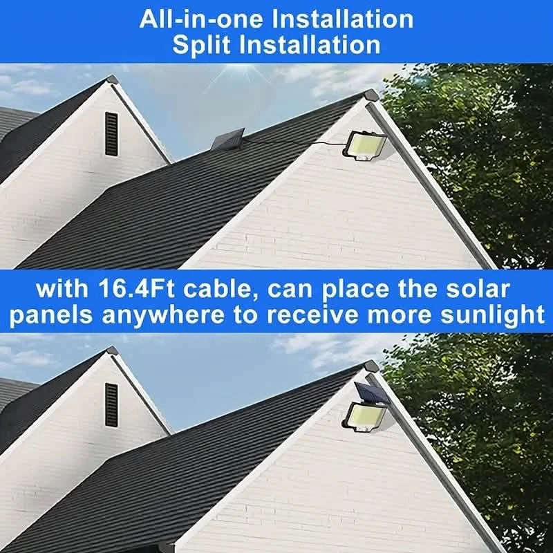 2-Pack: 200-LED/3Modes Upgraded Split Solar Motion Sensor Light Outdoor with Remote