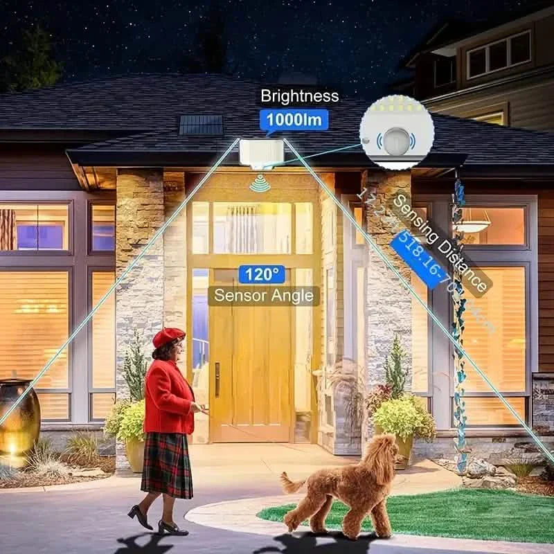 2-Pack: 200-LED/3Modes Upgraded Split Solar Motion Sensor Light Outdoor with Remote