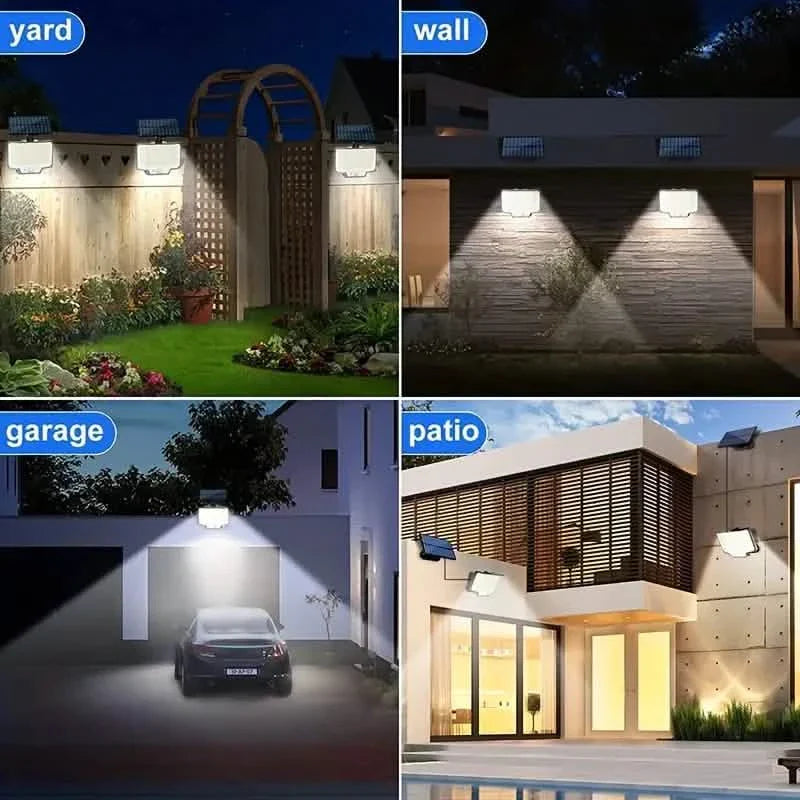 2-Pack: 200-LED/3Modes Upgraded Split Solar Motion Sensor Light Outdoor with Remote