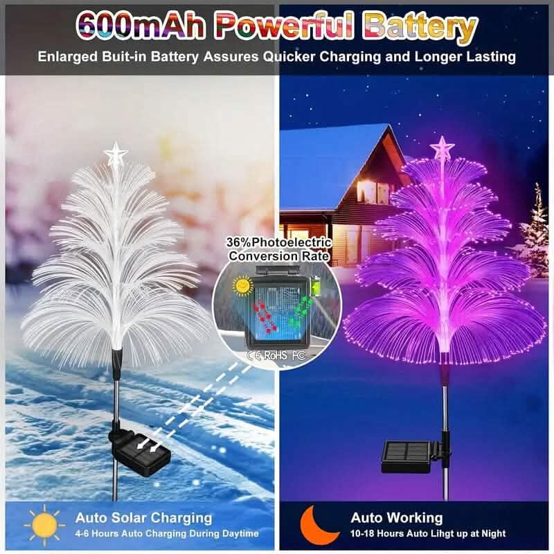2-Pack: 7 Color-Changing LED Solar Jellyfish Lights