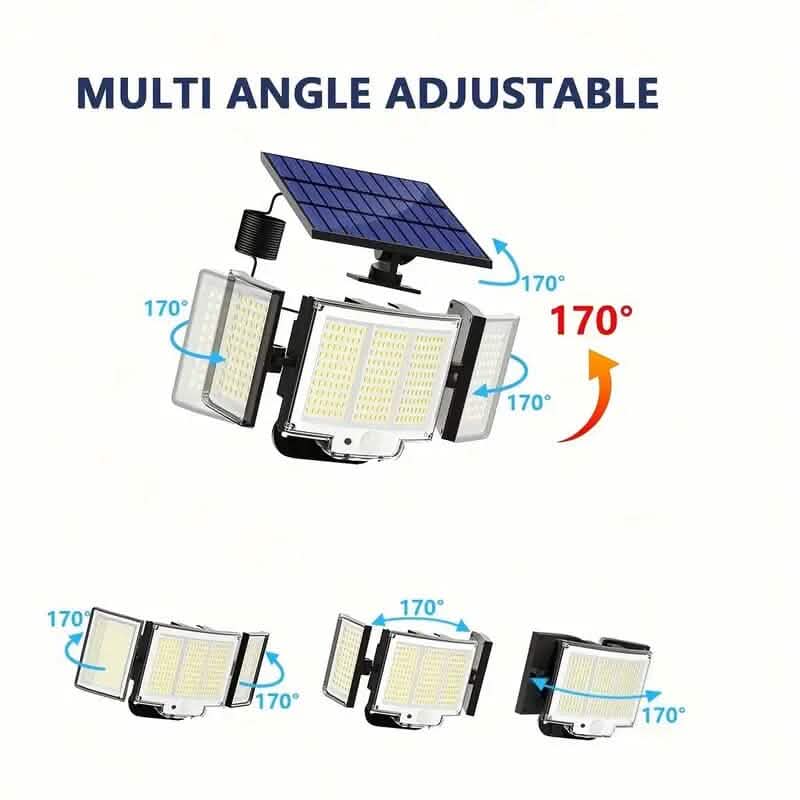 348 LED Motion Sensor Solar Lights Outdoor with Remote Control