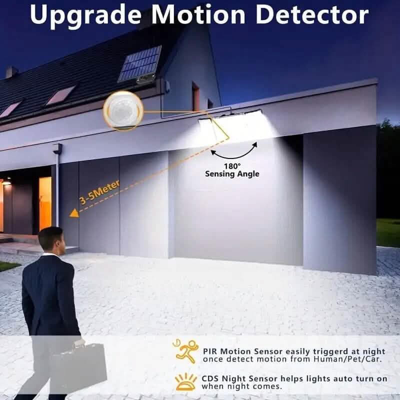 348 LED Motion Sensor Solar Lights Outdoor with Remote Control