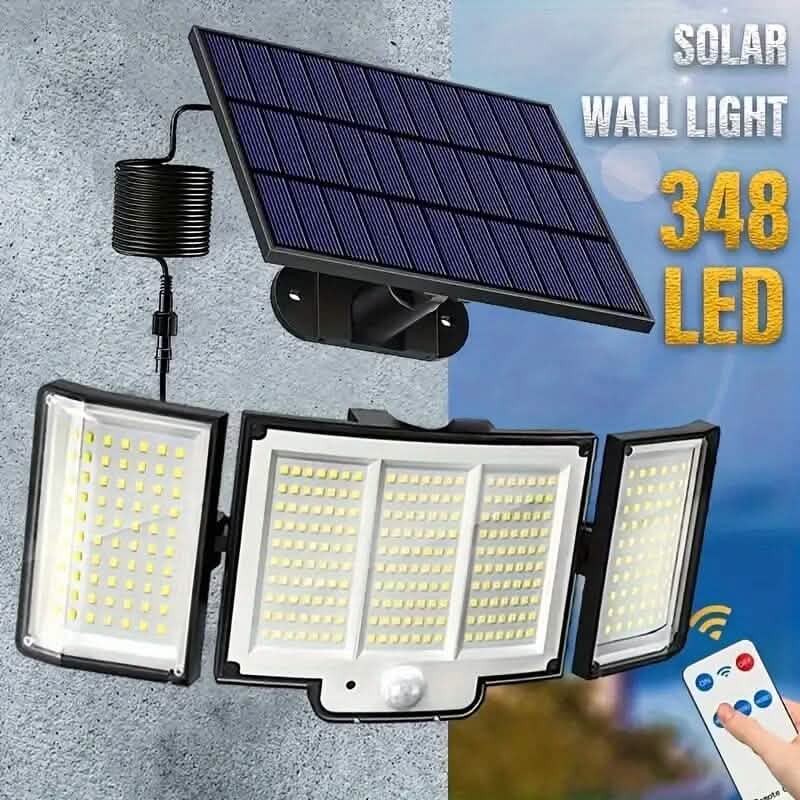348 LED Motion Sensor Solar Lights Outdoor with Remote Control