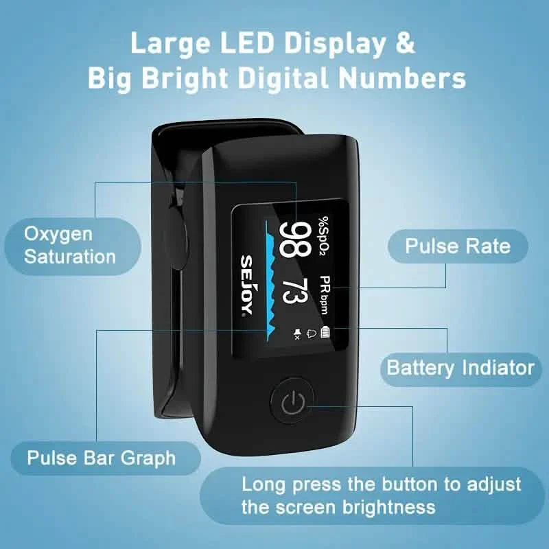 Oximeter & Digital BP Monitor – Heart Rate & Hypertension Detector