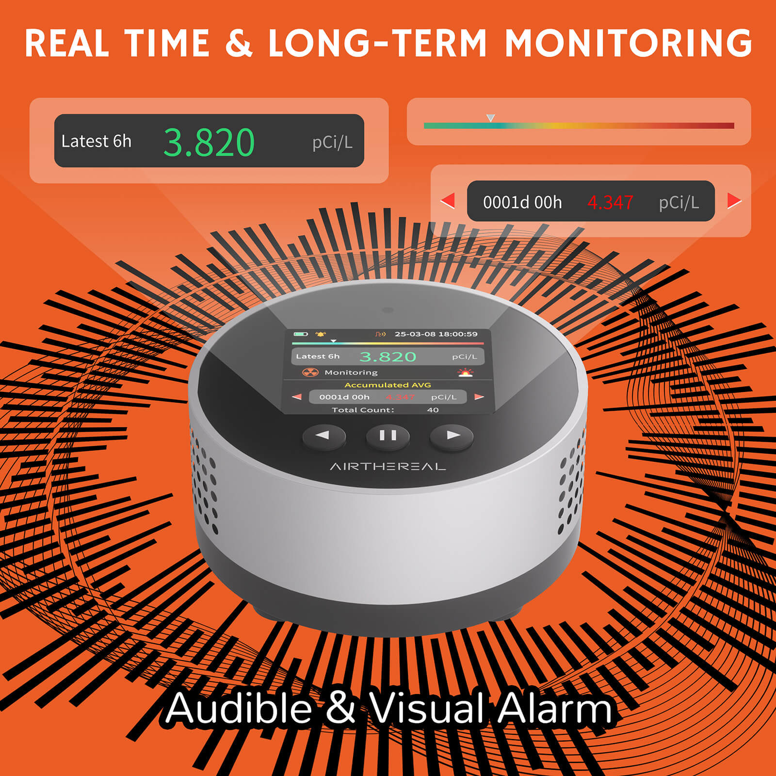 RM-65 Radon Detector for Home Basement