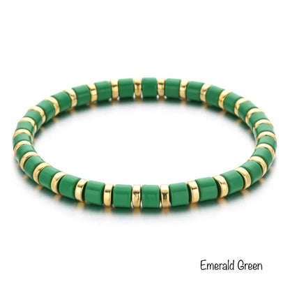 Enamel Stretch Bracelets  - Add Clip Charms