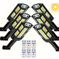 6-Pack: Solar Powered Motion Sensor Outdoor Garden Light with 108 COB LED Lights