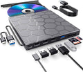 High-Speed USB 3.0 External CD/DVD Drive with Burner – Plug & Play, Windows & Mac Compatible