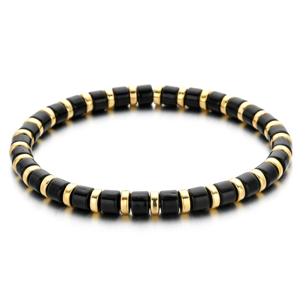 Enamel Stretch Bracelets  - Add Clip Charms