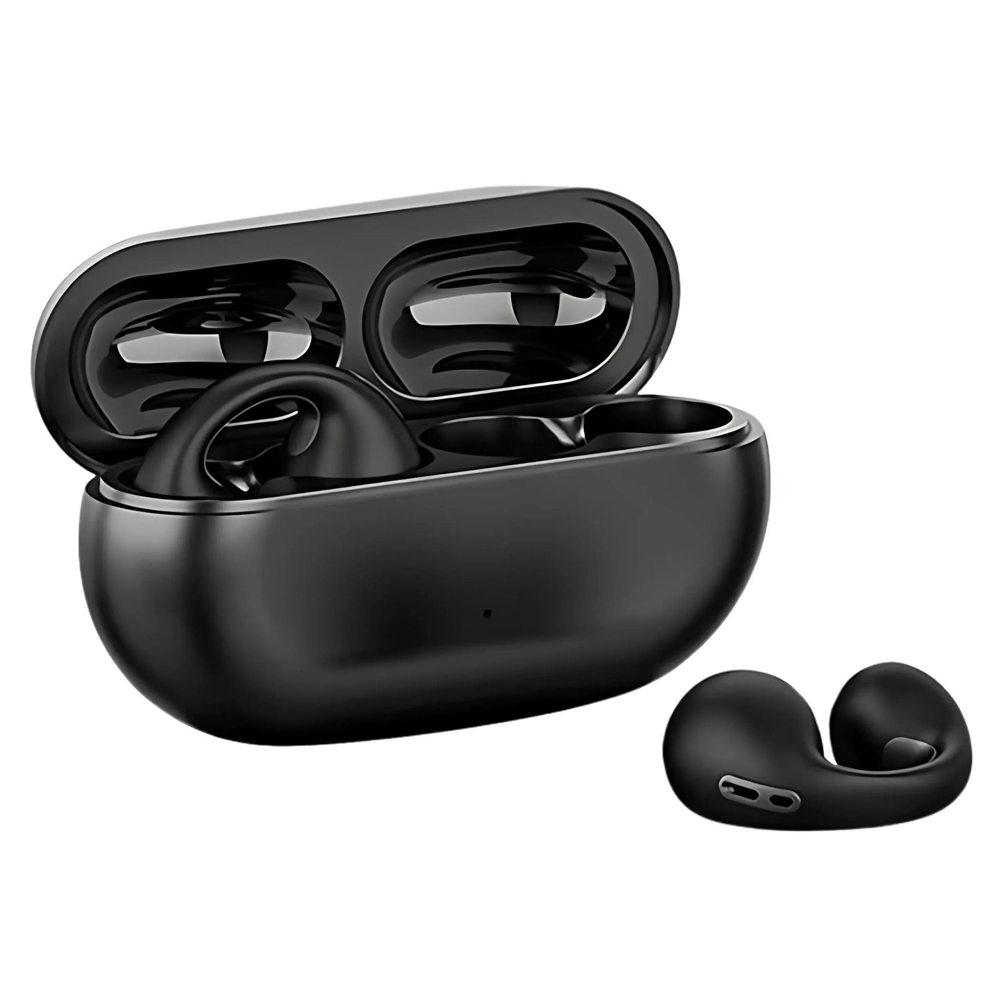 Wireless Earclip Earphones — Bluetooth 5.3, Open-Ear, 6H Battery