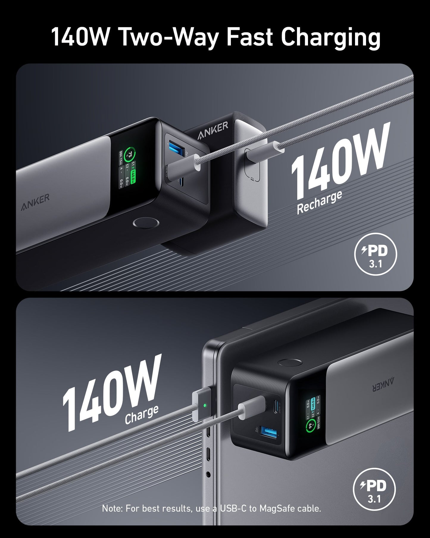Anker 737 Power Bank (PowerCore 24K) — 140W, 24,000mAh