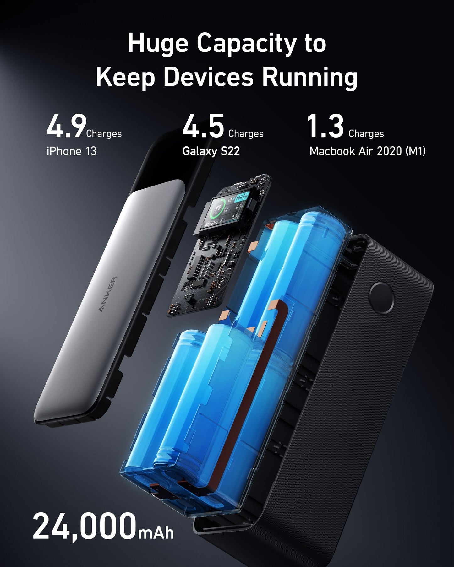 Anker 737 Power Bank (PowerCore 24K) — 140W, 24,000mAh