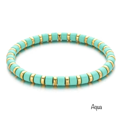 Enamel Stretch Bracelets  - Add Clip Charms