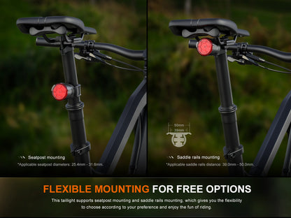 Luz trasera de bicicleta Fenix BC06R Smart-Brake - Detección automática de frenado