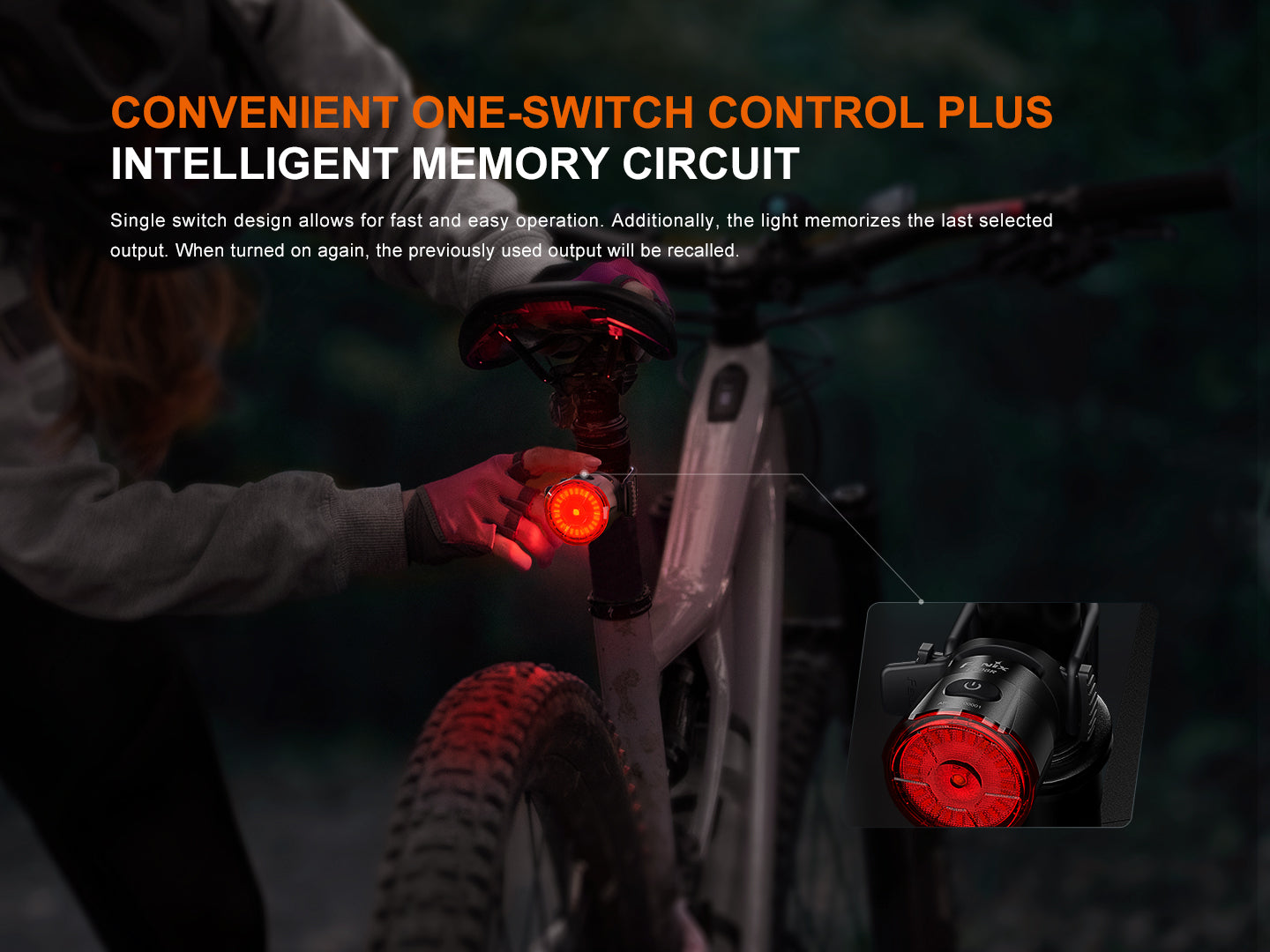 Luz trasera de bicicleta Fenix BC06R Smart-Brake - Detección automática de frenado