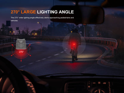 Luz trasera de bicicleta Fenix BC06R Smart-Brake - Detección automática de frenado