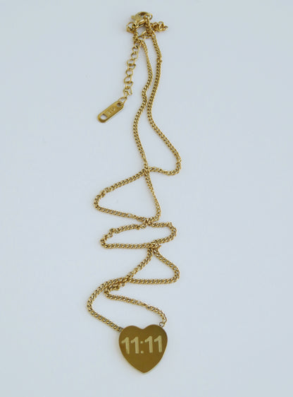 11:11 Heart Necklace