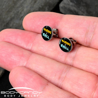 Nachos and Chill Stud Earrings by Onyx O