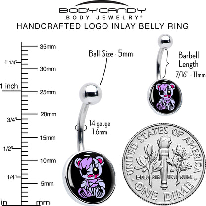 Attitude Teddy Bear Belly Ring by Onyx O
