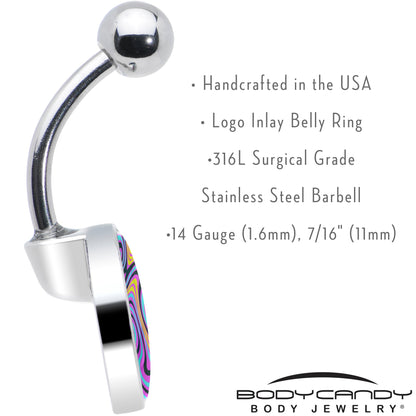 Funky Swirls Belly Ring by Onyx O