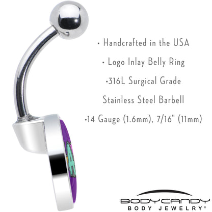 Colorful Lighting SLAY Belly Ring by Onyx O