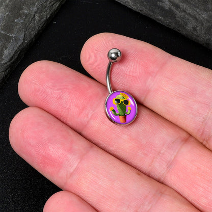 Sunflower Cactus Belly Ring by Onyx O