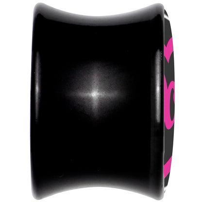 Hollow Heart Doll Word Black Acrylic Saddle Plug Set by Onyx O