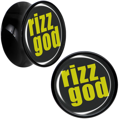 RIZZ GOD Black Acrylic Saddle Plug Set by Onyx O