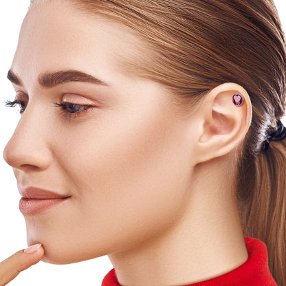 16G 1/4 Pinkish Melting Heart Tragus Cartilage Earring by Onyx O