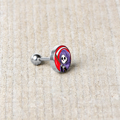 16G 1/4 Grim Reaper Cartilage Tragus Earring by Onyx O