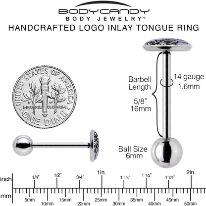 Leaping Leapfrog Spiders Barbell Tongue Ring by Onyx O