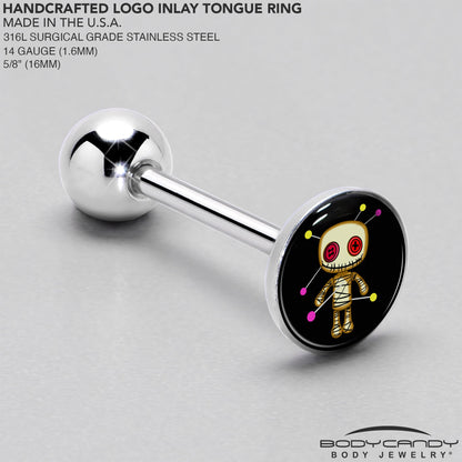 Voodoo Doll Barbell Tongue Ring by Onyx O