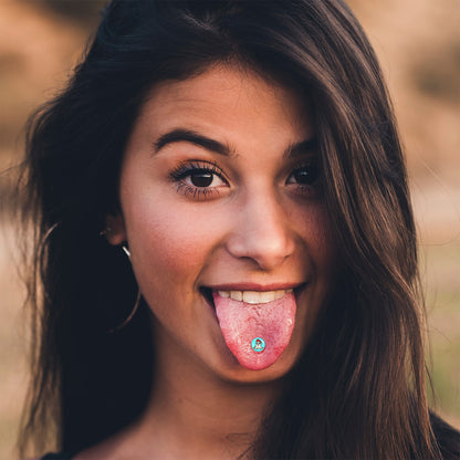 Holiday Christmas Spirit Ghost Barbell Tongue Ring by Onyx O
