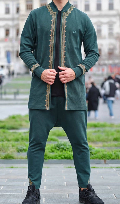 QL Etniz Set Menara in Emerald Green and Gold