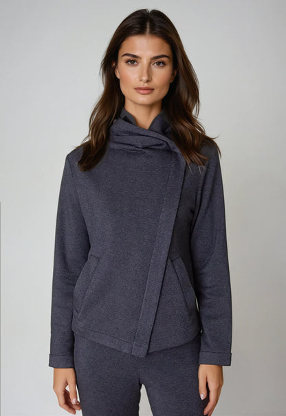 Dakota Hoodie Sweatshirt Jacket - Charcoal