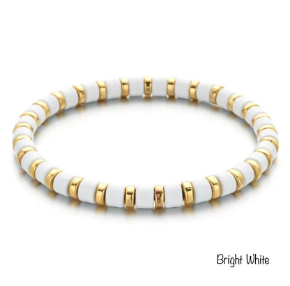 Enamel Stretch Bracelets  - Add Clip Charms