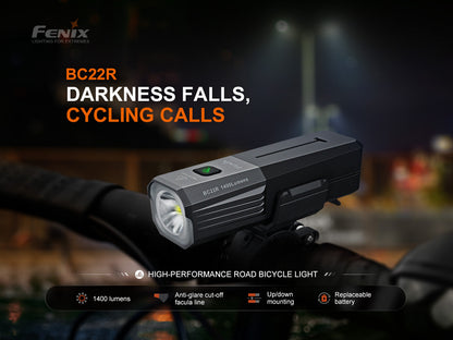 Luz de carretera de alto rendimiento Fenix BC22R — 1400 lúmenes, 41 horas de autonomía