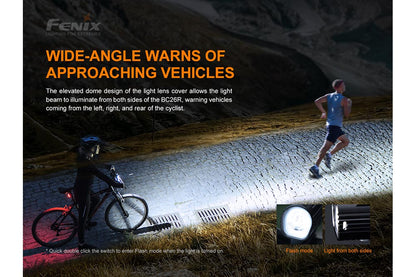 Fenix BC26R LED Bike Light — 1600 Lumens, IP68, 65-Hour Runtime