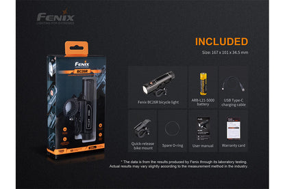 Fenix BC26R LED Bike Light — 1600 Lumens, IP68, 65-Hour Runtime