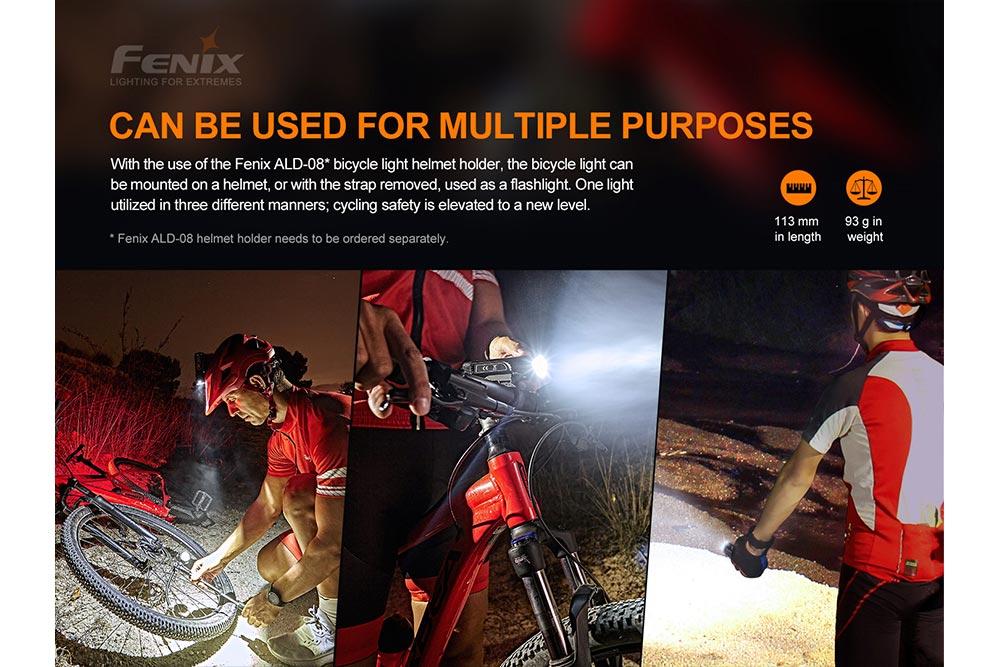 Fenix BC26R LED Bike Light — 1600 Lumens, IP68, 65-Hour Runtime