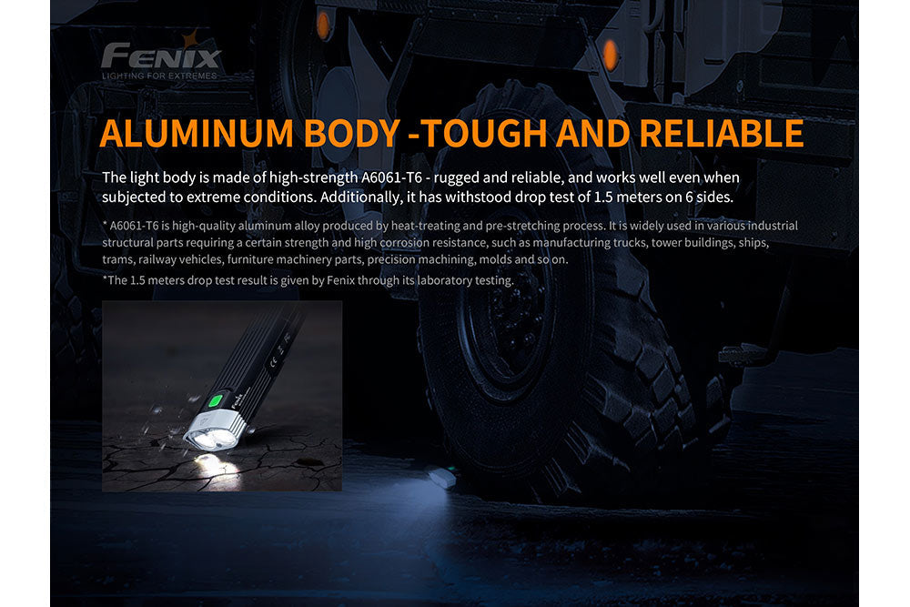 Linterna LED para bicicleta Fenix BC30 V2 de doble haz — 2200 lúmenes, haz de 186 metros