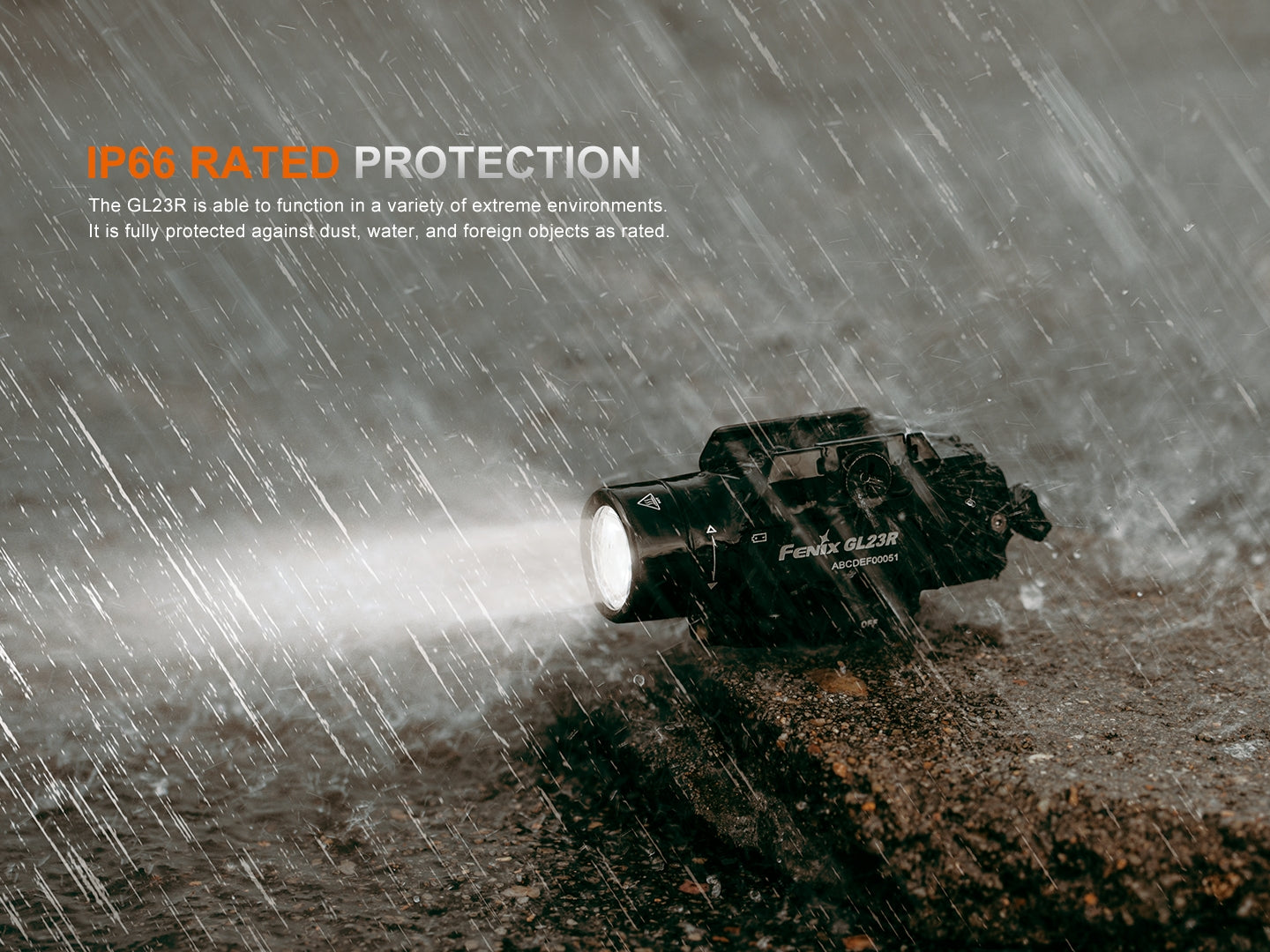 Fenix GL23R Pistol-Mounted Tactical Light with Green Laser — 1200 Lumens